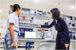 Forging Connections: TESDA Officials Showcase Mechatronics and Welding Workshop to German Foreign Minister, Enhancing Collaboration in Vocational Education