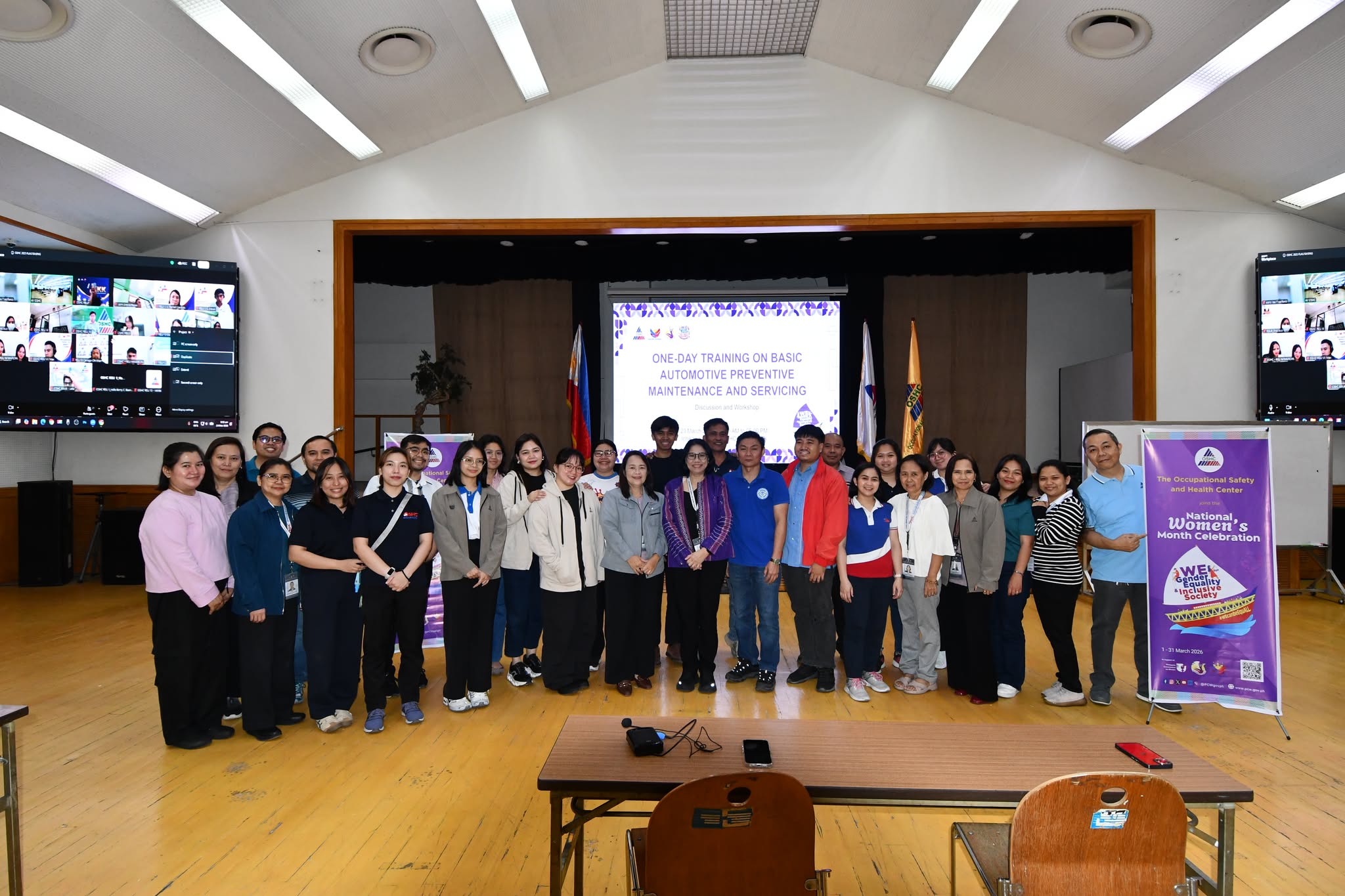 TESDA RTC-NCR in Celebrating National Women’s Month Empowers Occupational Safety and Health Center (OSHC) on Basic Automotive Preventive Maintenance and Servicing