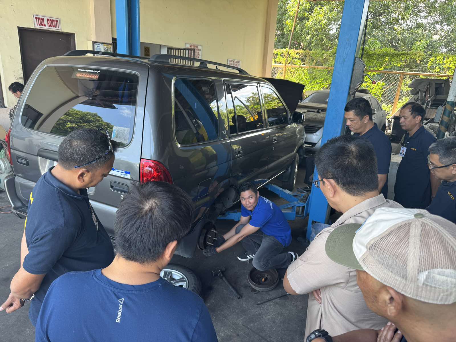 Photo taken during the Demonstration on How to Measure the Thickness of Brake Shoe Lining